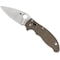 Spyderco 2024 Spyderco Reveal 14, Manix 2 Brown Canvas Micarta Cpm Cru-Wear, Plain Edge SPY-C101MPCW2 - alternate 3